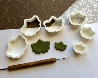 Ginkgo Leaf Cutter Set for Polymer Clay