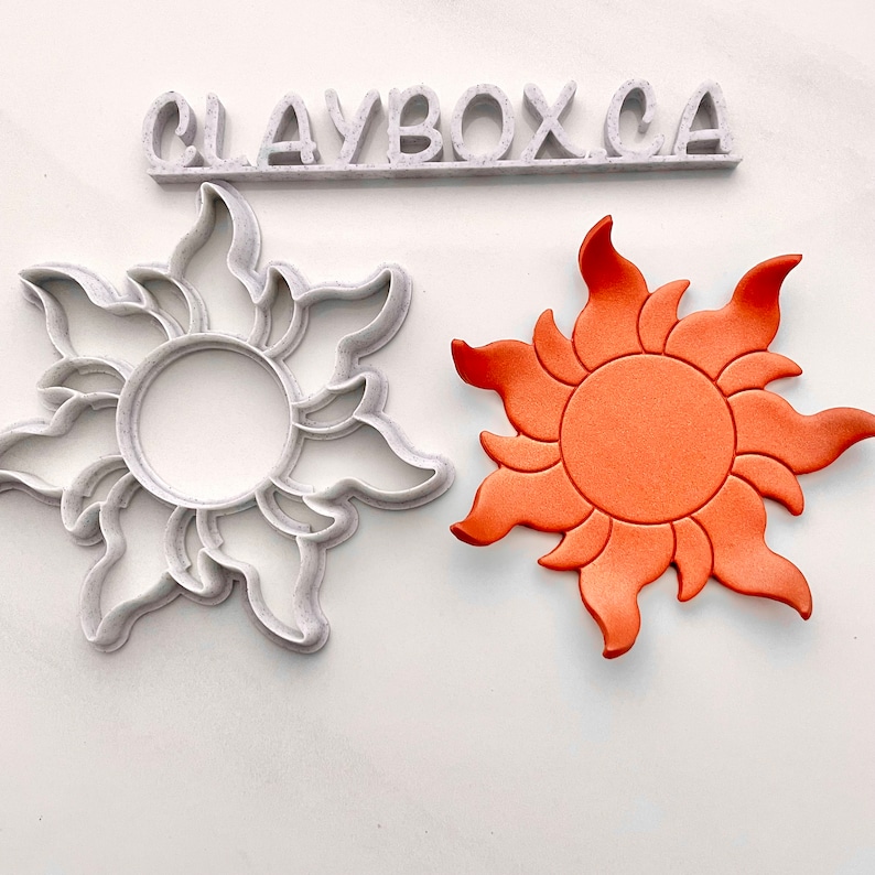 Sun Polymer Clay Cutter | 3D Printed Cutter for Coasters & Ring Dishes image 1