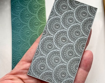 Mandala Pattern #3 Texture Mat for Polymer Clay – 2” x 4” Rubber Stamp
