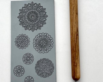 Mandala texture mat and matching cutters