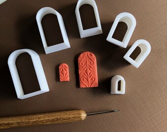 Juego de cortadores de arcilla polimérica Slim Arch: herramienta de joyería impresa en 3D
