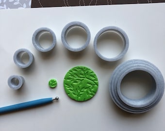 3D Printed Polymer Clay Circle Cutter Set: Sharp Edge, Jewelry Making