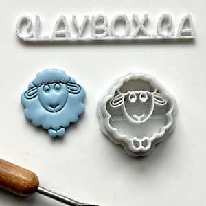 Sheep Polymer Clay Cutter & Stamp – Cute Combined Tool for Polymer Clay, Perfect for Earrings And Crafts