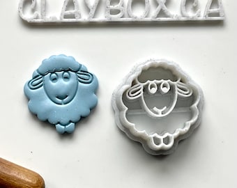 Sheep Polymer Clay Cutter & Stamp – Cute Combined Tool for Polymer Clay, Perfect for Earrings And Crafts