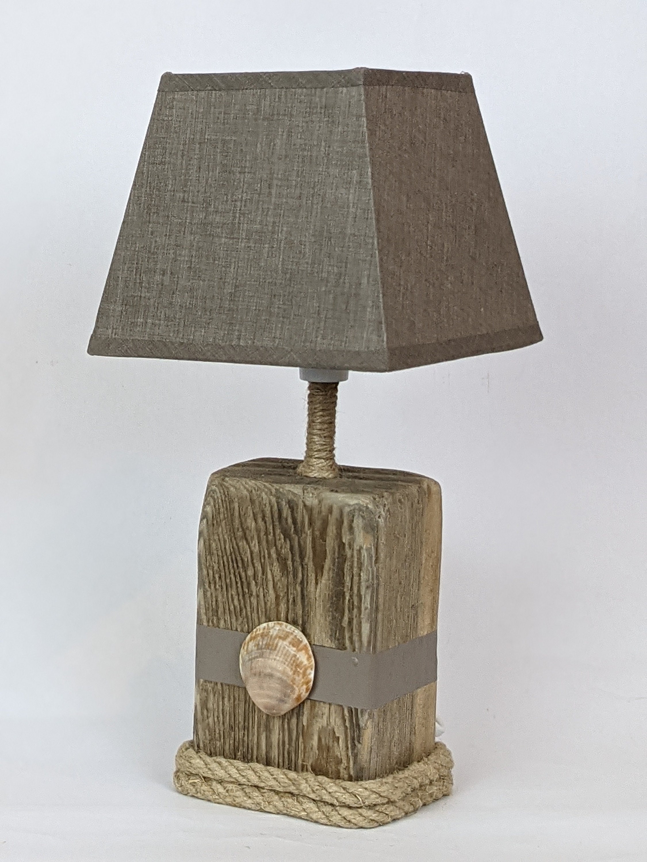 Lampe de Chevet en Bois Flotté