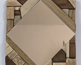 miroir DESIGN en bois flotté