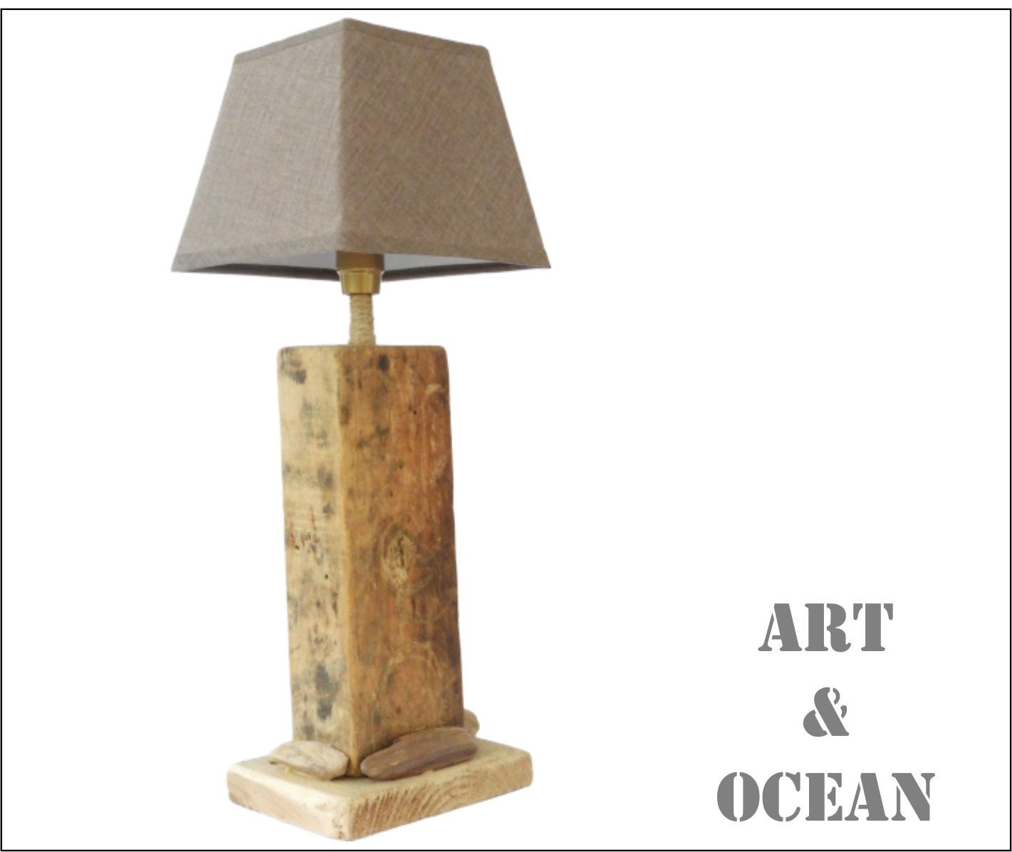 Lampe en Bois Flotté