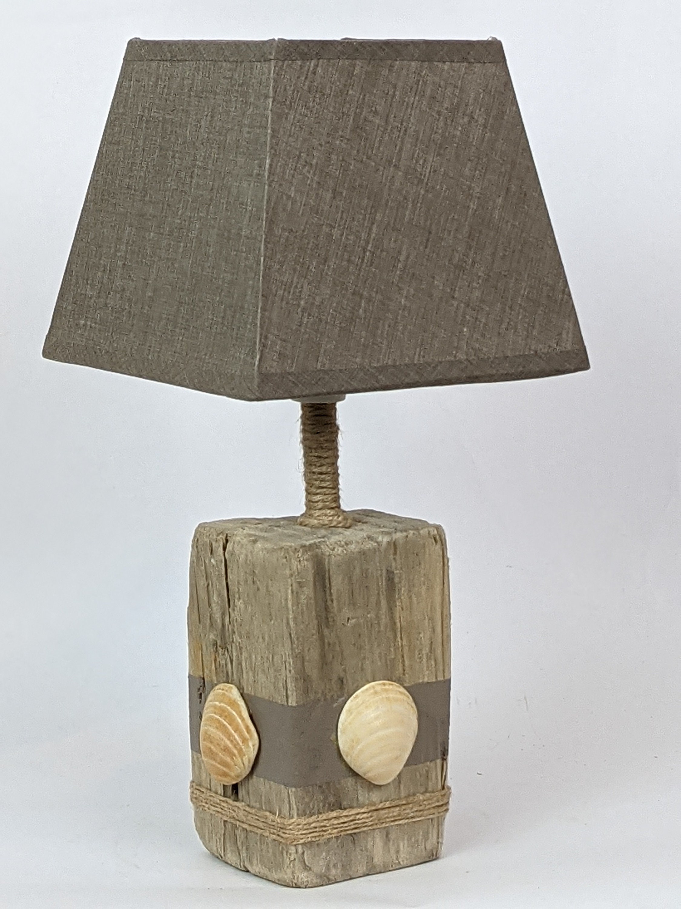 Lampe de Chevet en Bois Flotté