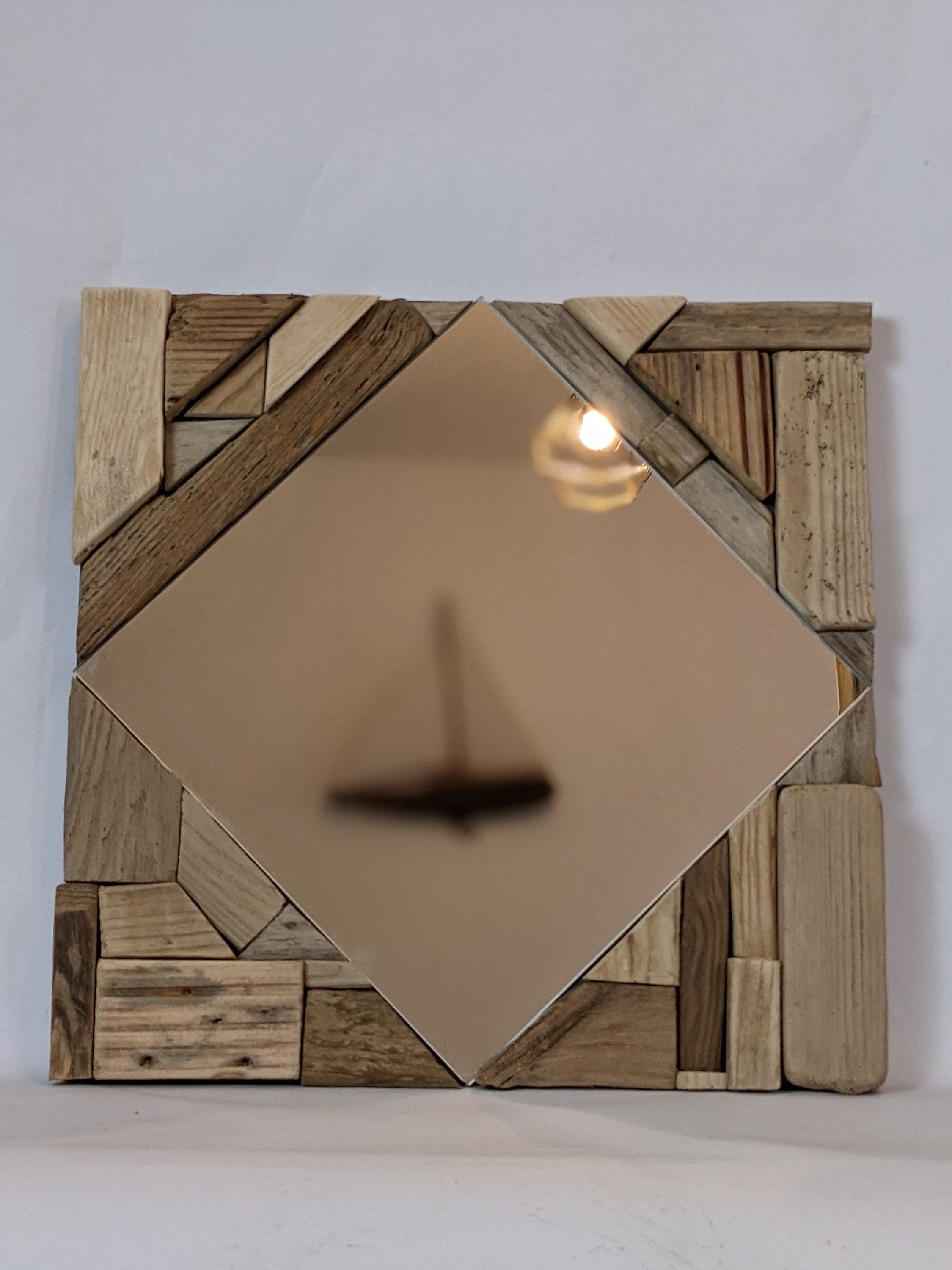 Miroir Design en Bois Flotté