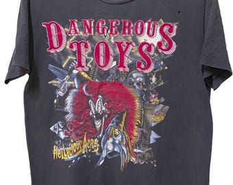 Vintage DANGEROUS TOYS Shirt 1989 Sporting A Woody Concert Shirt