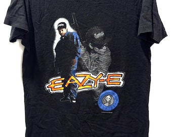 Vintage 1990 EASY-E N.W.A. NWA Hip Hop Rap Tour Concert Promo-T-shirt maat M