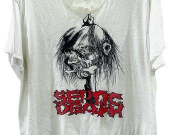 Septic Death - Vintage 90s - Hardcore Punk Rock Band Pushead T