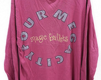 Camiseta vintage de los años 90, 1993, MEGA CITY FOUR MC4, indie rock, punk, Grebo, gira, concierto, talla L