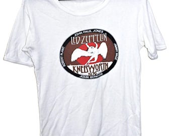 T-shirt Ufficiale Led Zeppelin Knebworth Live In Concert UK 79 - Foto 8