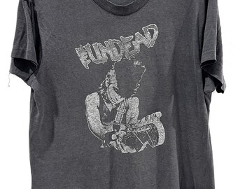 Vintage 80s 1985 THE UNDEAD Horror punk rock hardcore tour concert promo t shirt size L