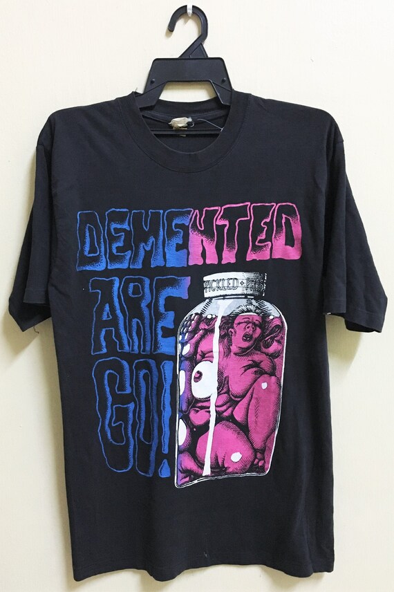 Vintage 80 DEMENTED ARE GO Punk Rock Psychobilly T