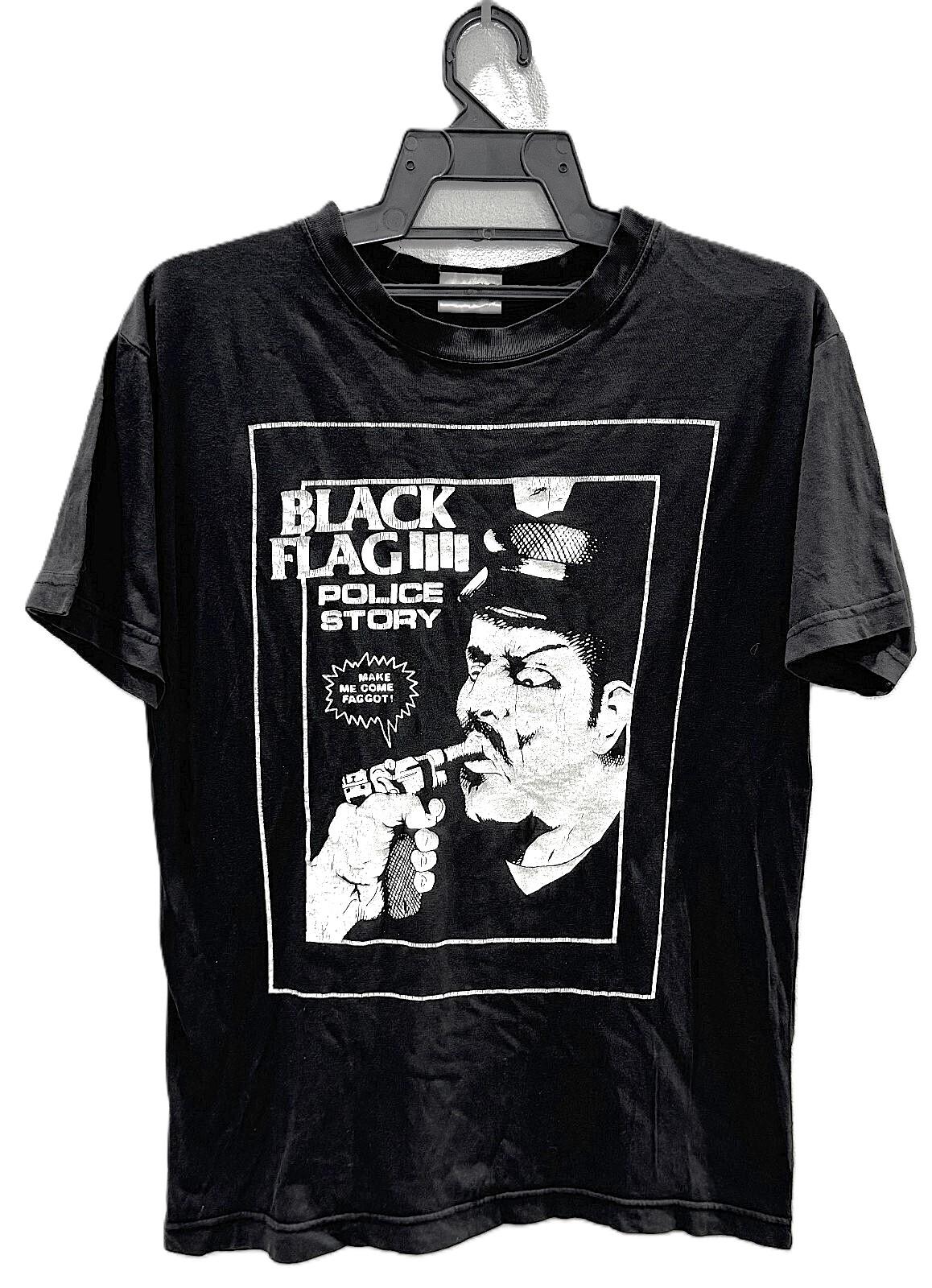 80s BLACK FLAG tシャツ POLICE STORY ヴィンテージ 90's BLACK FLAG 