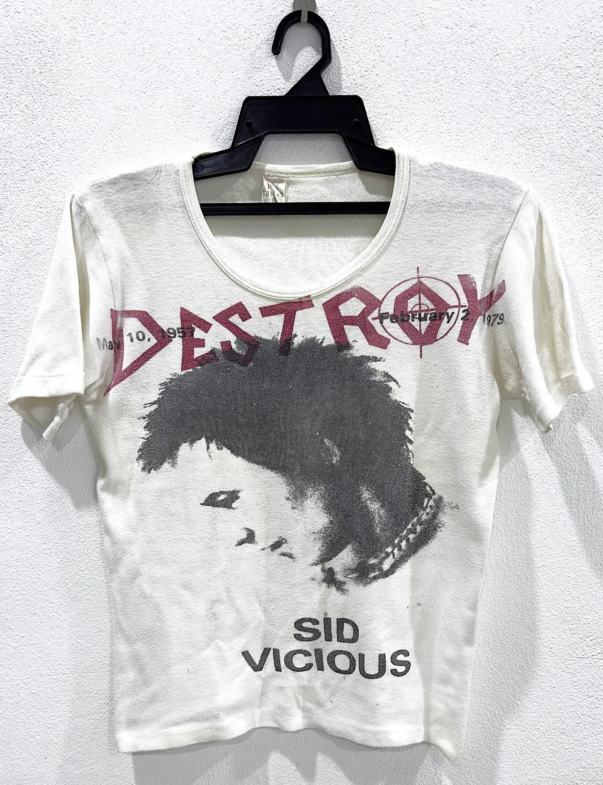 Vintage 70s SEX PISTOLS Sid Vicious Destroy Punk Rock T-shirt