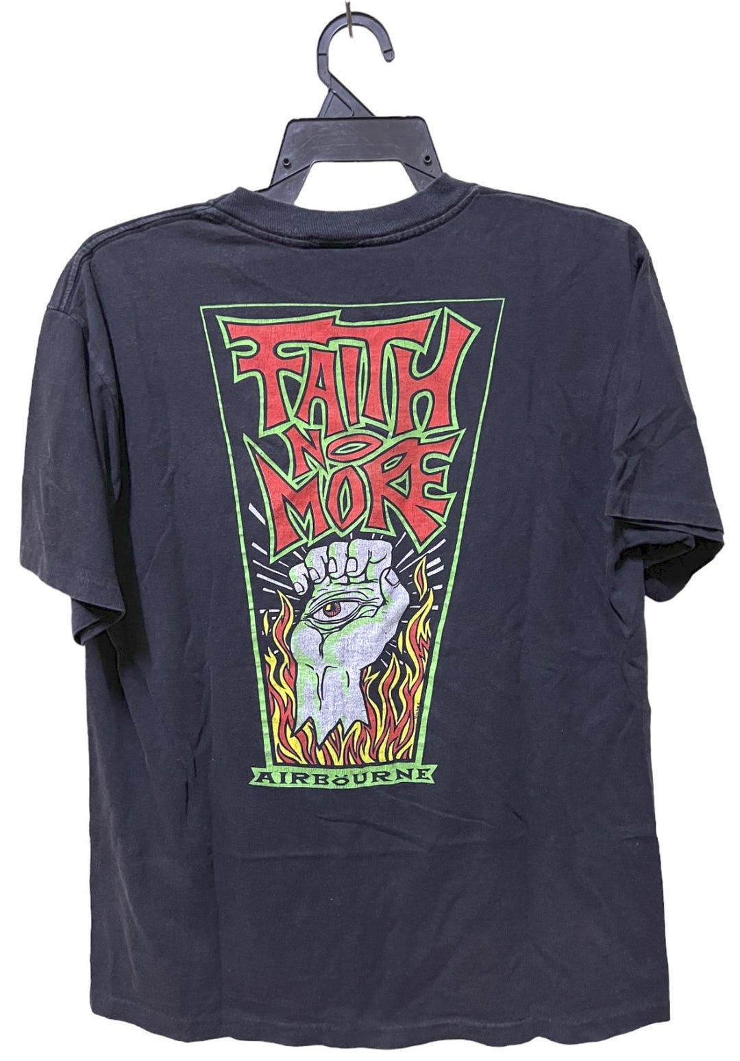 1990 Air Bourne Skate Boards ヴィンテージTシャツ Vintage 90s Airbourne Skateboards FAITH NO MORE Rock Metal Tour