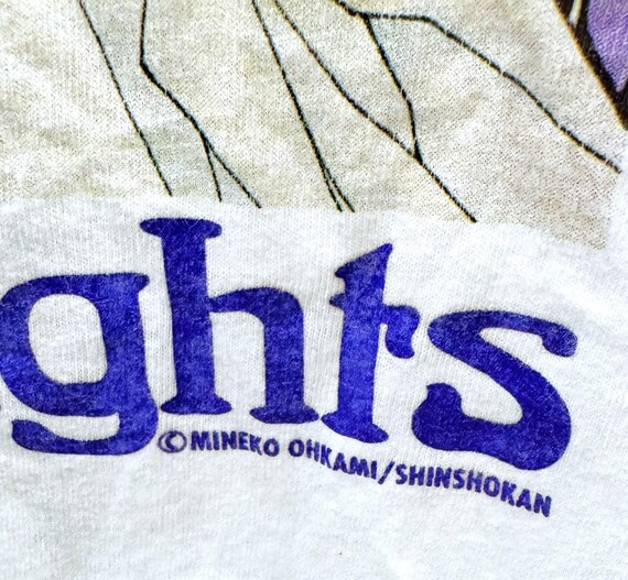 Vintage 90s Dragon Knights T-Shirt Mineko Ohkami Shinshokan Promo Tee Wings Comics Japan Anime Manga White Graphic Shirt Size L View 2