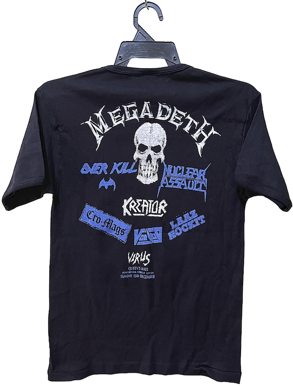 Vintage 80s 1987 MEGADETH Rock Thrash Metal Tour Concert T Shirt
