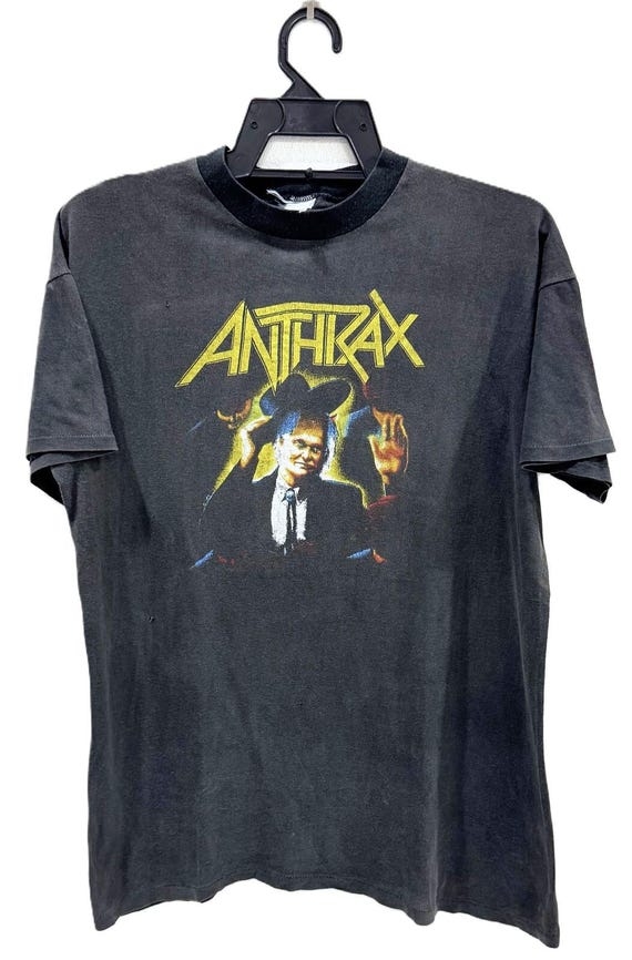 90's USA製 ANTHRAX Tシャツ ロック ビンテージ Slayer Vintage 80s ANTHRAX Rock Thrash Metal Tour Concert T Shirt - Etsy