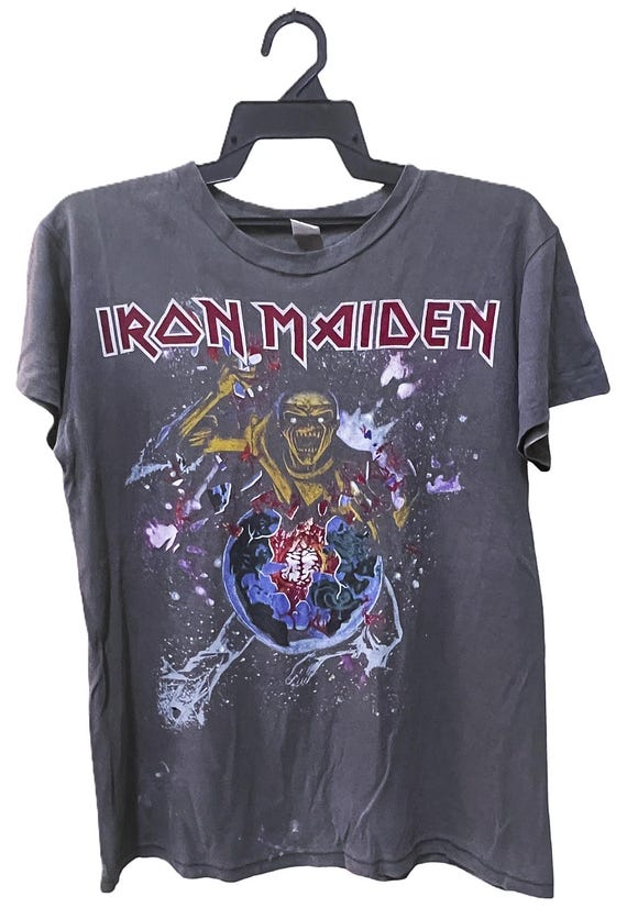 Vintage 1983 IRON MAIDEN World Piece Tour Concert T Shirt Rock