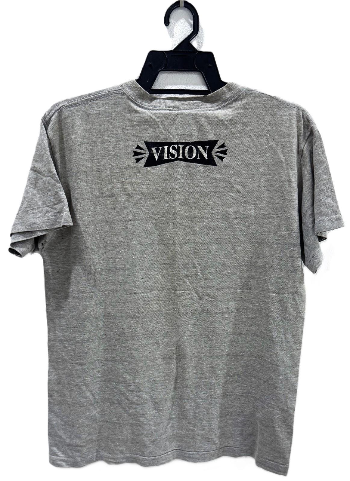 Vintage 80s 1988 VISION STREET WEAR Think About It Skateboards T