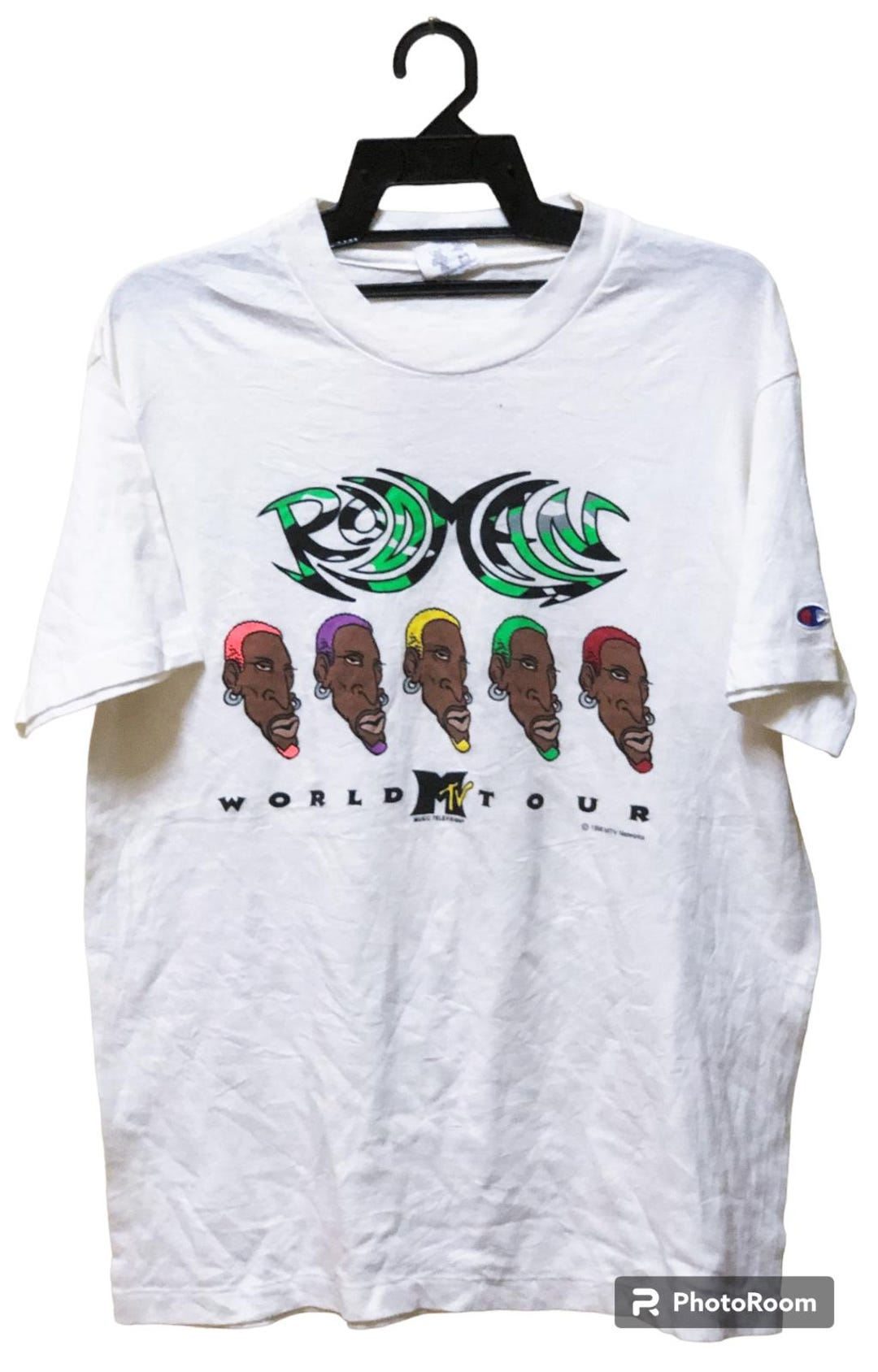 Vintage 90s 1996 DENNIS RODMAN MTV World Tour T Shirt - Etsy
