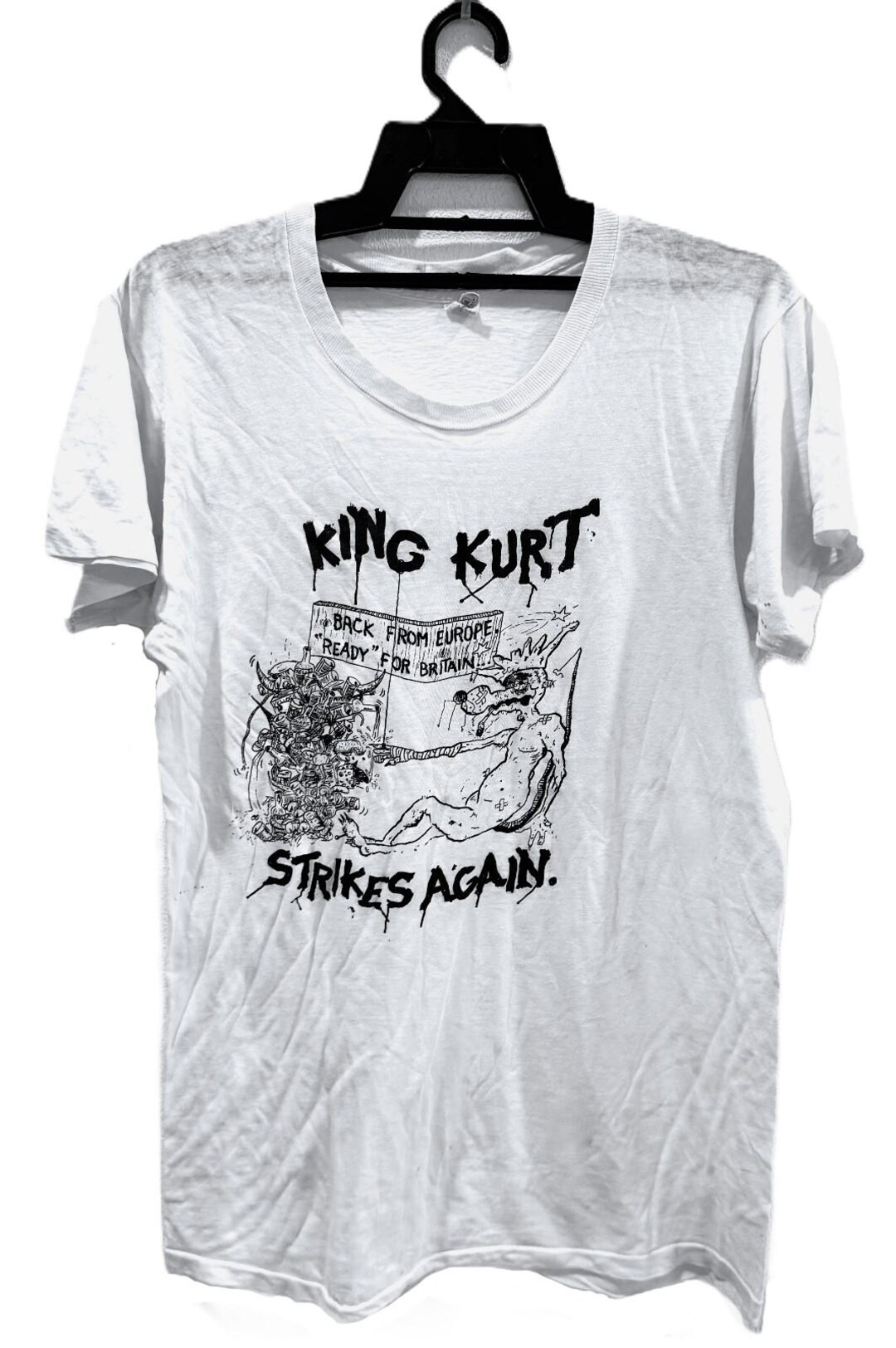 Vintage 80s 1984 KING KURT Psychobilly Punk Rock Concert Tour T