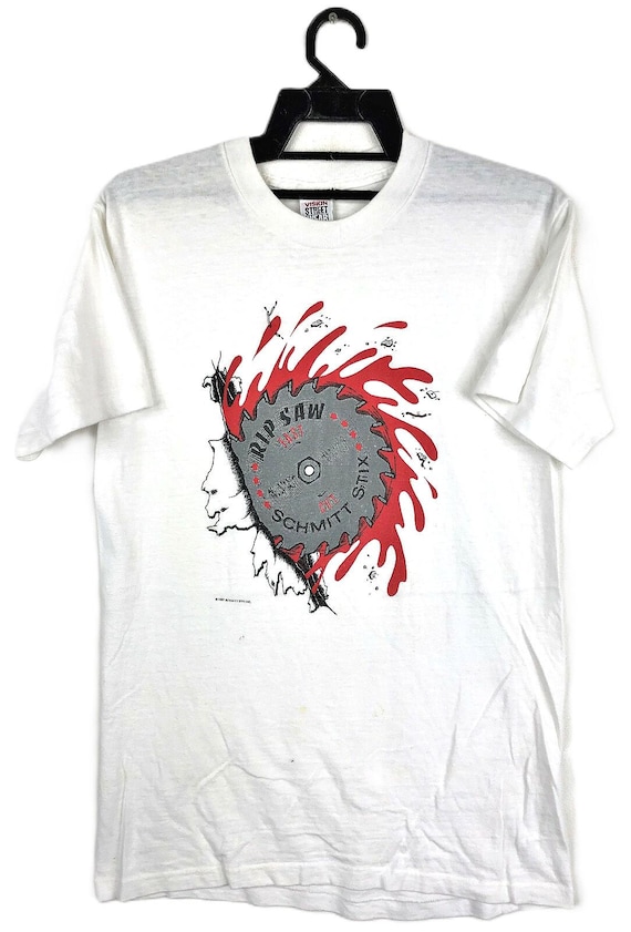 Vintage 80s 1988 SCHMITT STIX Rip Saw Skateboards T Shirt Vision 