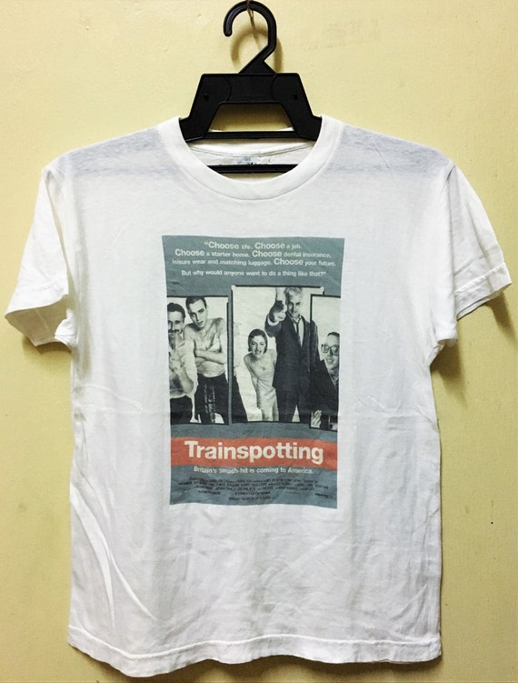 vintage 90s TRAINSPOTTING Movie T-shirt Punk Ewan