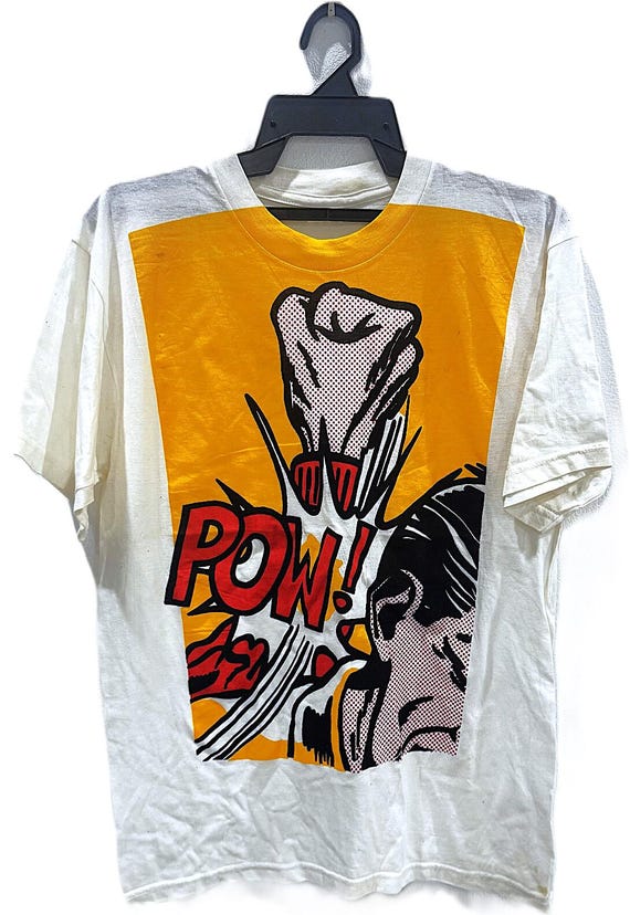 Vintage 80s ROY LICHTENSTEIN POW! Punch Fifth Column Punk Rock Pop 