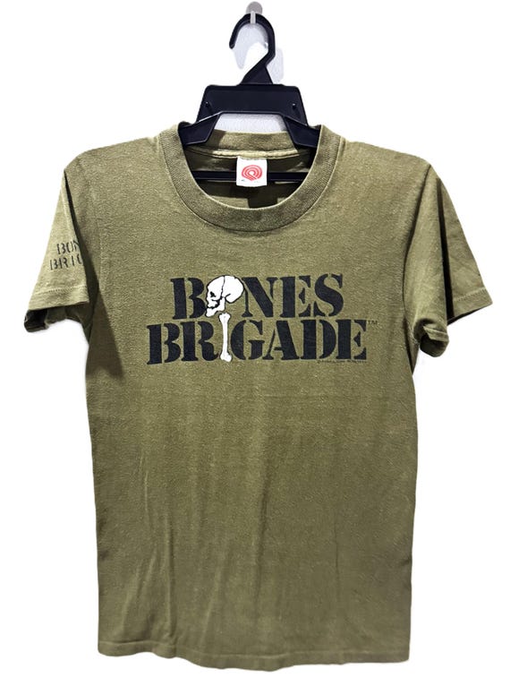 Vintage 80s 1989 Powell Peralta BONES BRIGADE Skateboards T Shirt