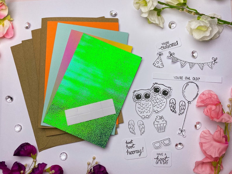 Diy Card Kit Make Your Own Owl Themed Birthday Card Birthday Cards Greeting Cards Jewellerymilad Com