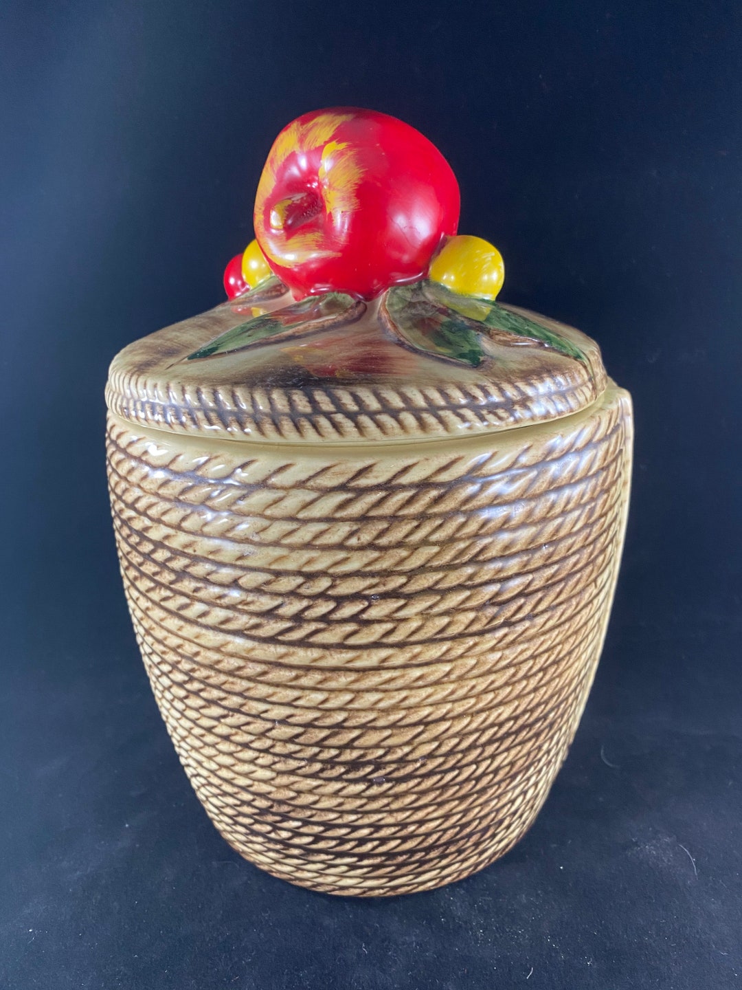 Mccoy Cookie Jar / Vintage Mccoy / Cookie Jar Forbidden Fruit / Mccoy