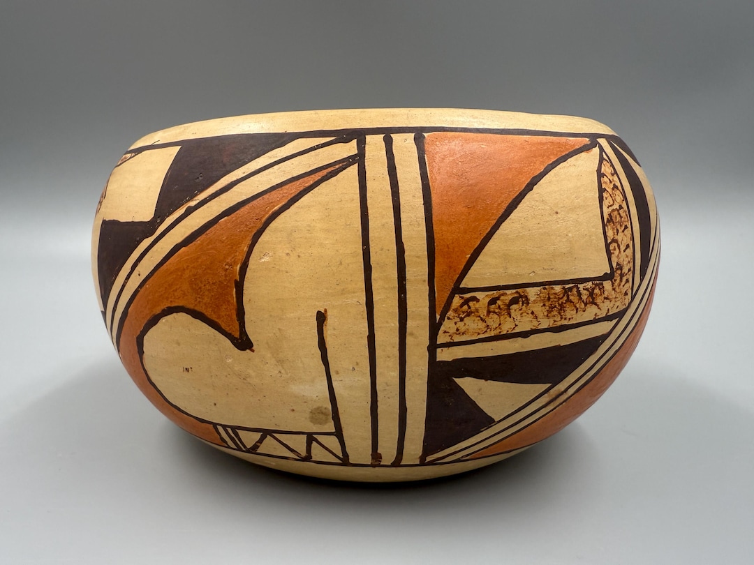 Signed Hopi Pottery Bowl Kathleen Collateta Sandia Native American Tewa ...
