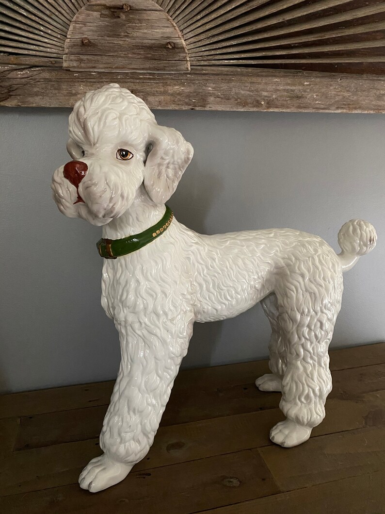 poodle nayothecorgi ceramic dog statue