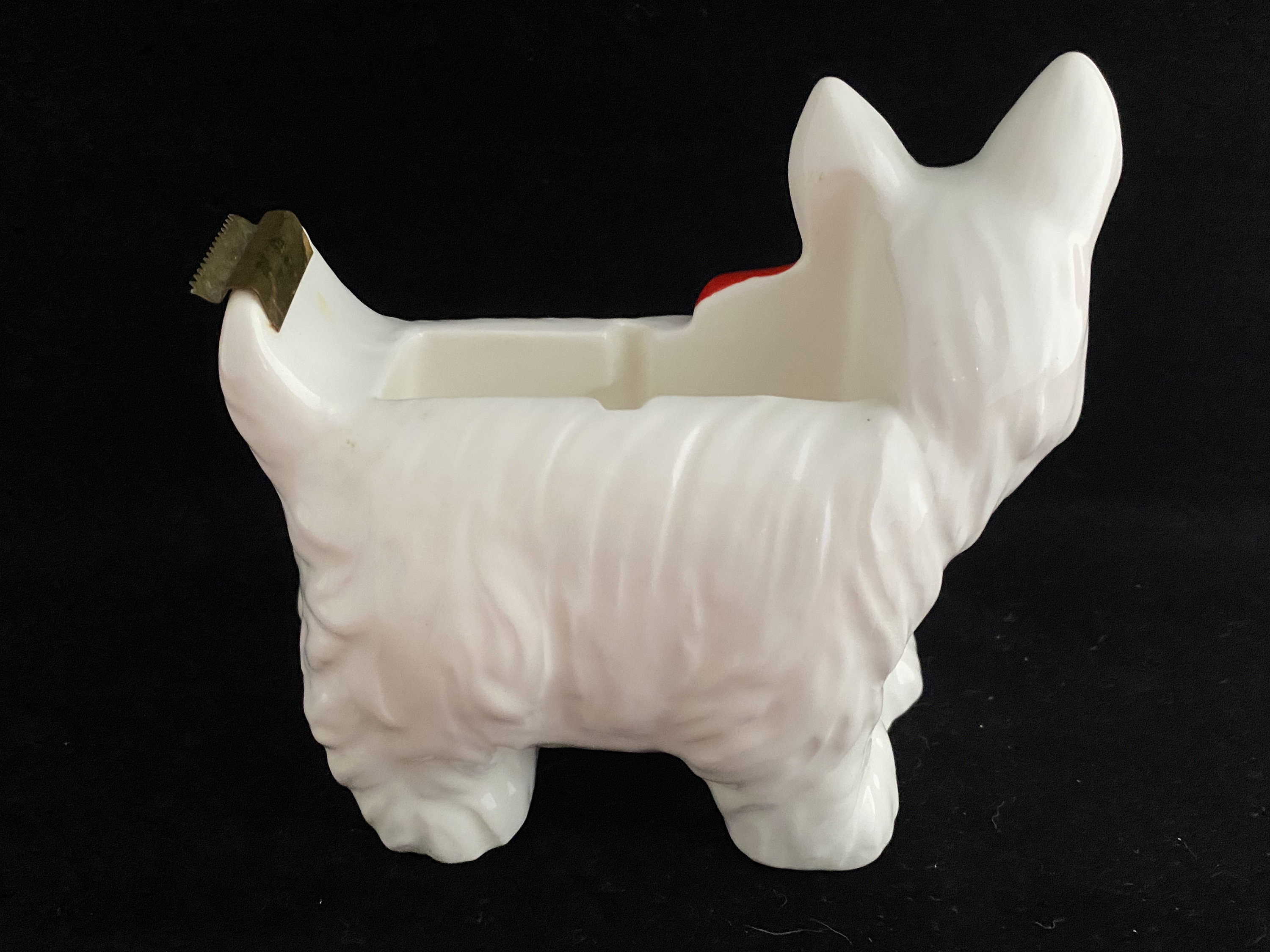 Glue & Adhesives Papercraft Vintage Tape Dispenser Ceramic Scotty dog