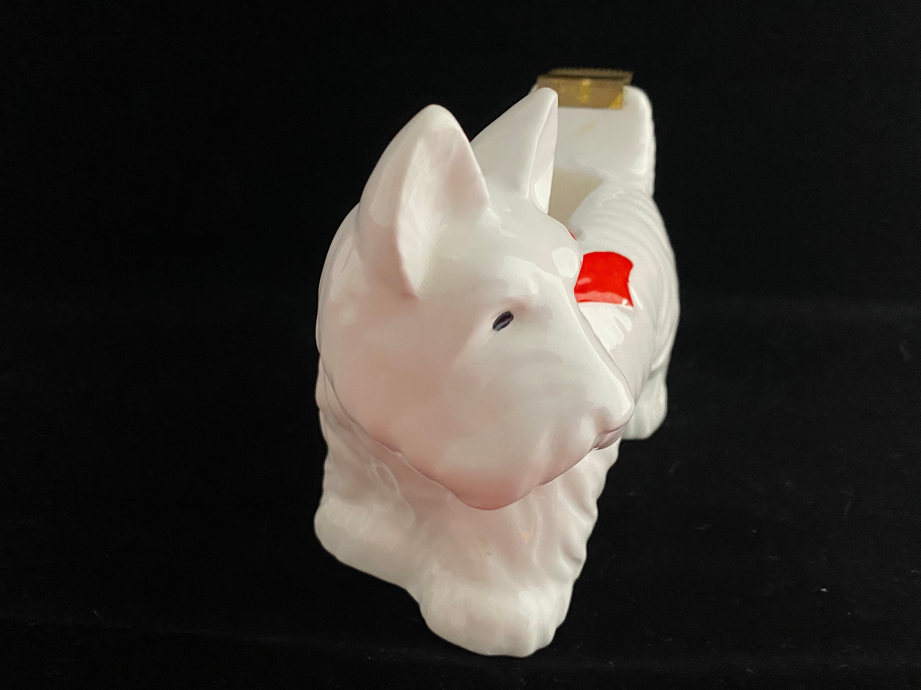 Glue & Adhesives Papercraft Vintage Tape Dispenser Ceramic Scotty dog