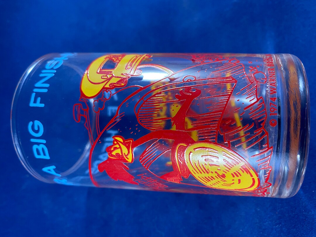 Warner Bros / Road Runner / Cartoon Drinking Glass / Warner Bros Juice
