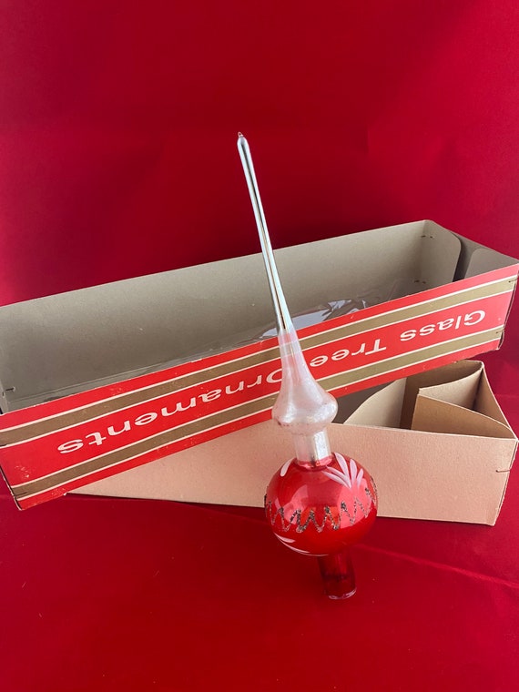 Tree Topper / Vintage Mercury Glass Ornament/ West Germany Etsy