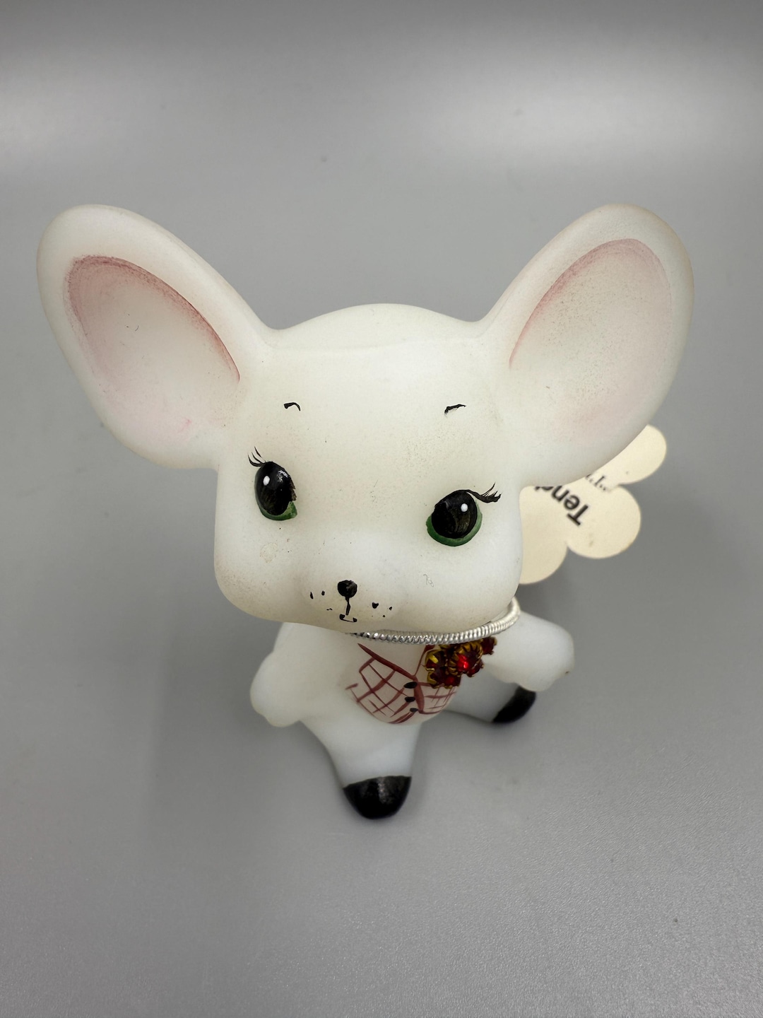 貴重！ Fenton Boutonniere Buddy マウス型置物 貴重！ Fenton Boutonniere Buddy マウス型置物 Vintage Fenton
