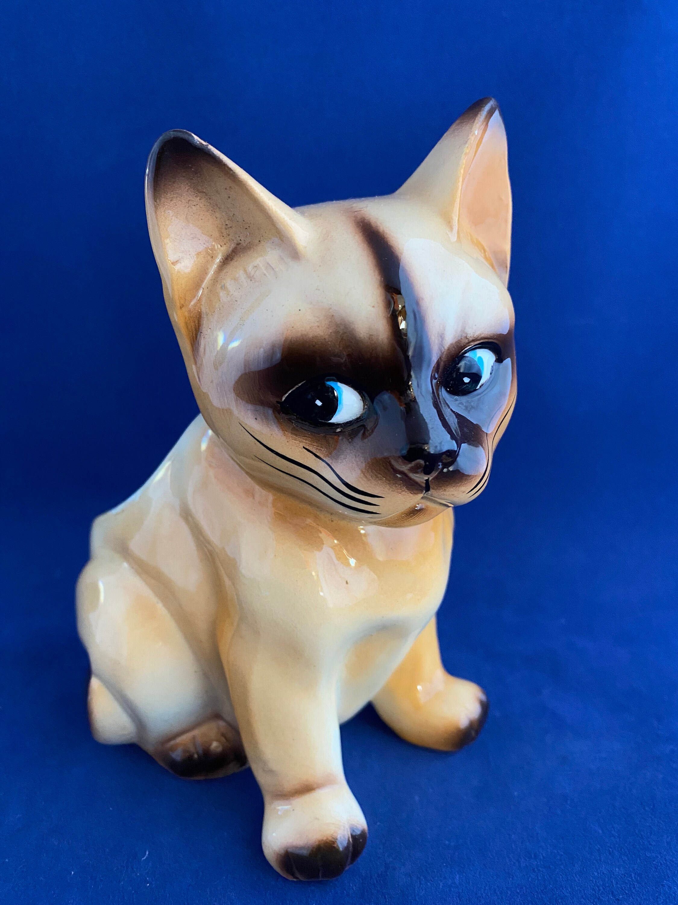 Cat Planter / Vintage Ceramic Cat Planter / Siamese Cat Etsy