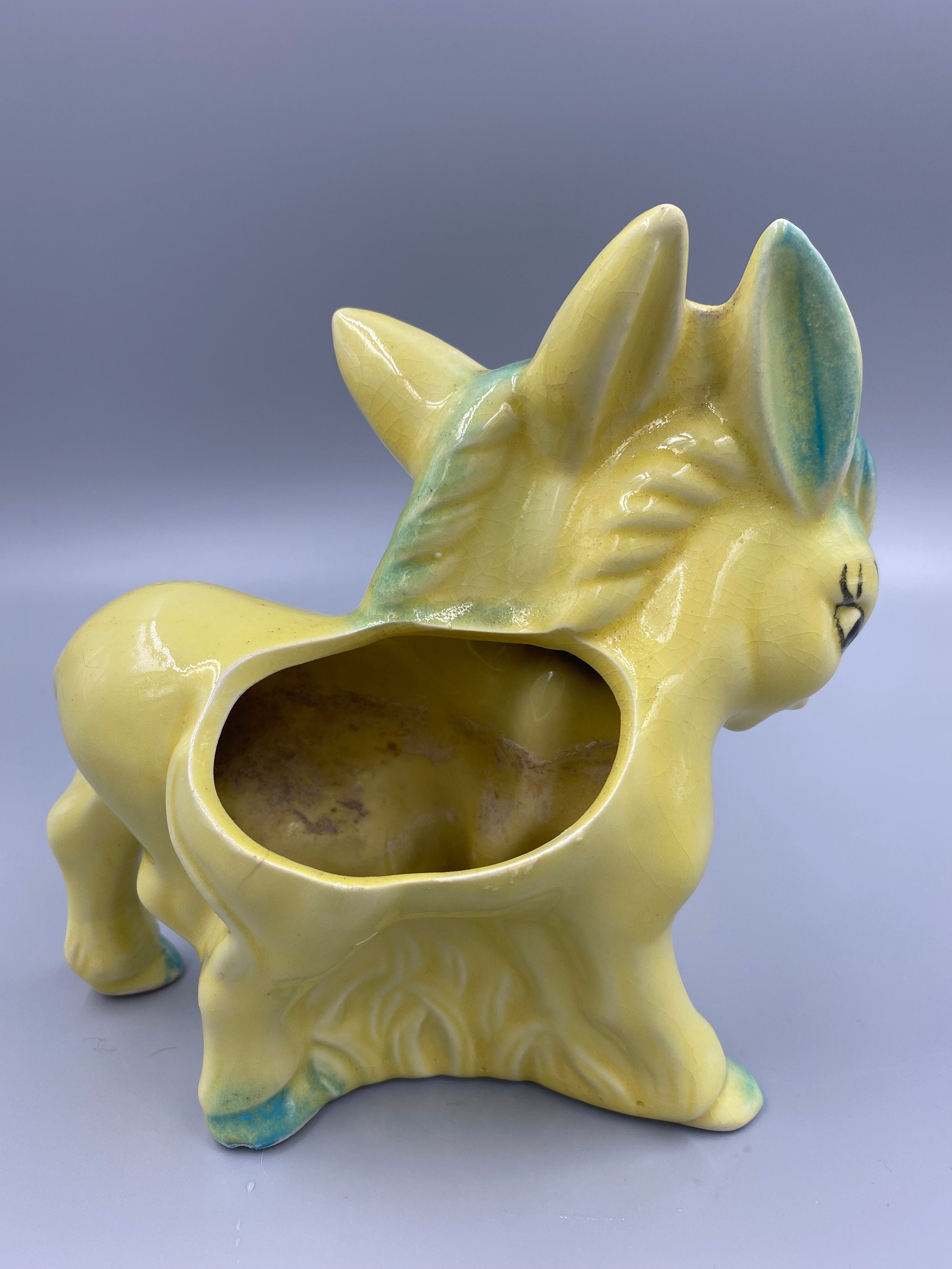 Planter / Mid Century Pottery Planter / Vintage Pottery Donkey Etsy
