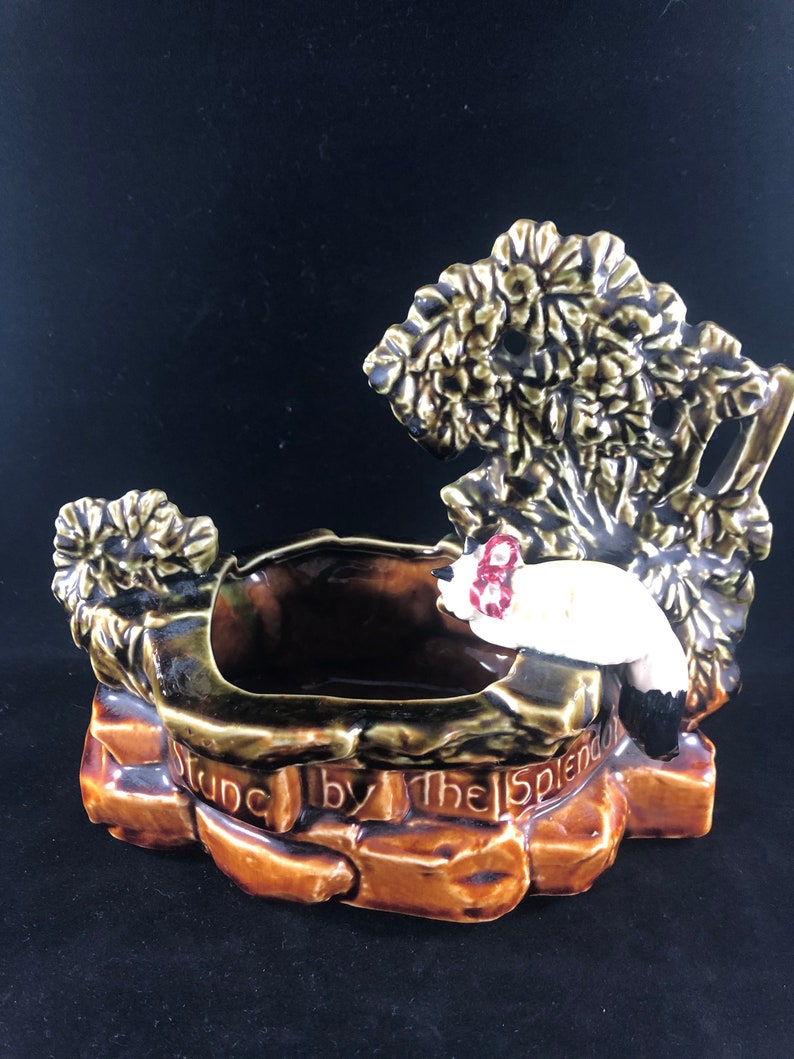 Vintage McCoy Pottery / Cat at the well / McCoy vase planter / Etsy