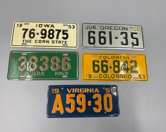 50s Vintage Bicycle License Plate 1954 ARIZONA A-8888 (M107