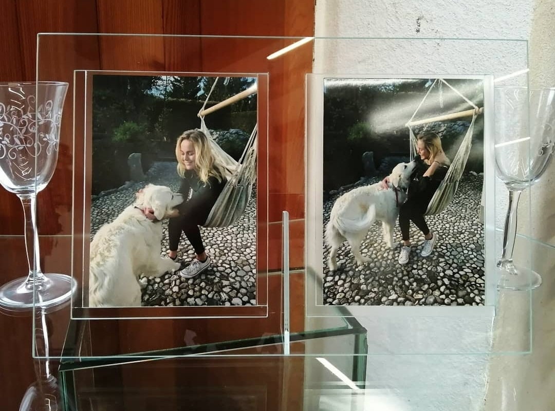 Double Glass Picture Frame Clear Glass Image Etsy