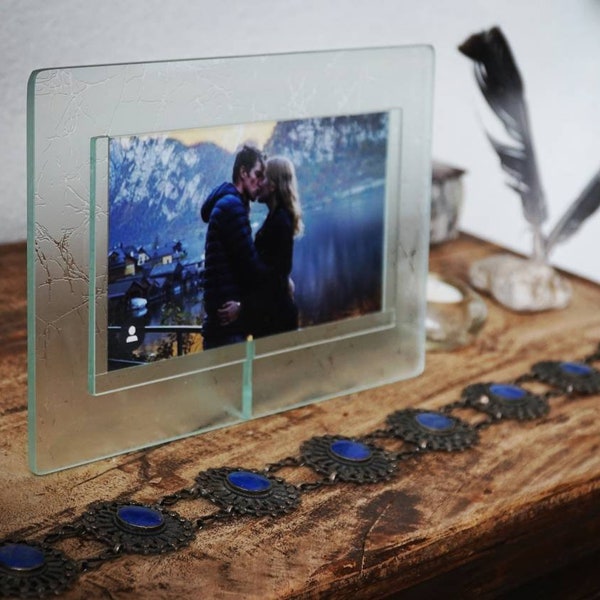 Glass picture frames | Uadi Glass | Image interchangeable | Photo frame | Glass frame | Frame | hanging | standing | for image size from 3x3 - 12x12 inches