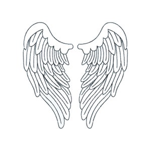 WINGS Separate designs RIGNT&LEFT machine embroidery design, Modern boho embroidery designs, Angel wings